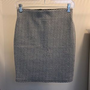 Black and White printed spandex skirt